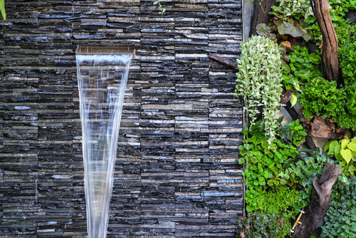 fountain wall in living room india